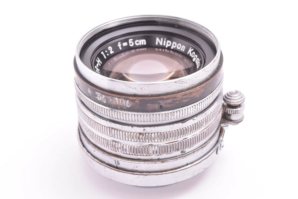 NIKKOR-H 5cm 50mm f2 f/2 Nippon Kogaku Japan Leica mount #755834 very good