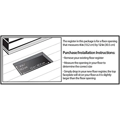 PL412-WH Lattice Floor Register, 4x12 Inches, White - Image 2 of 4