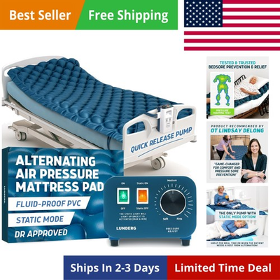 #ad Alternating Air Pressure Mattress Pad with Static Mode Comfortable Bed Sore... $128.69