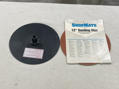 Disque De Ponçage Acier 12″ Pour Shopsmith Mark V – Avec Papier Abrasif – Occasion