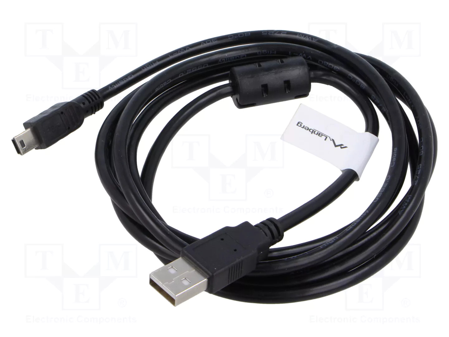 Lanberg Noir Ca-Usbk-11Cc-0018-Bk Câble Usb Usb 2.0 1,8 M Mini-Usb A Usb A - Neuf - Image 2