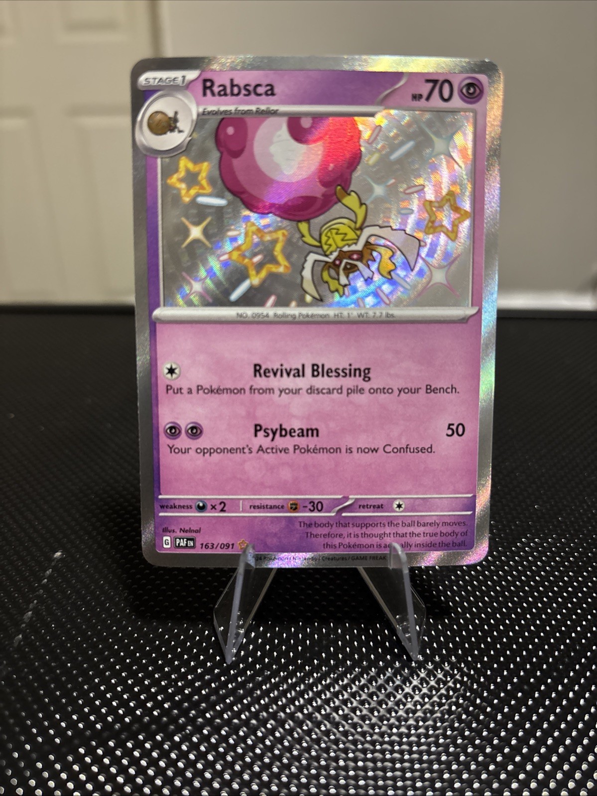 Rabsca 163/091 Shiny Rare: Paldean Fates Pokemon TCG Near Mint