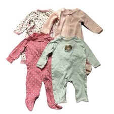 Baby Girl Footie Pajamas Pink Size 3-6 Months