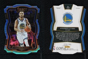 2017-18 Panini Select Premier Level Light Blue Die-Cut Prizm /185 Stephen Curry