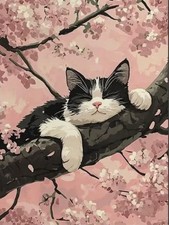 Cat Diamond Art Kit 12 x 16 Inch 5D DIY Painting Craft Wall Decor