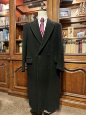 JG Chappel Wool Blend Overcoat Men s Size 40R Black Made in England