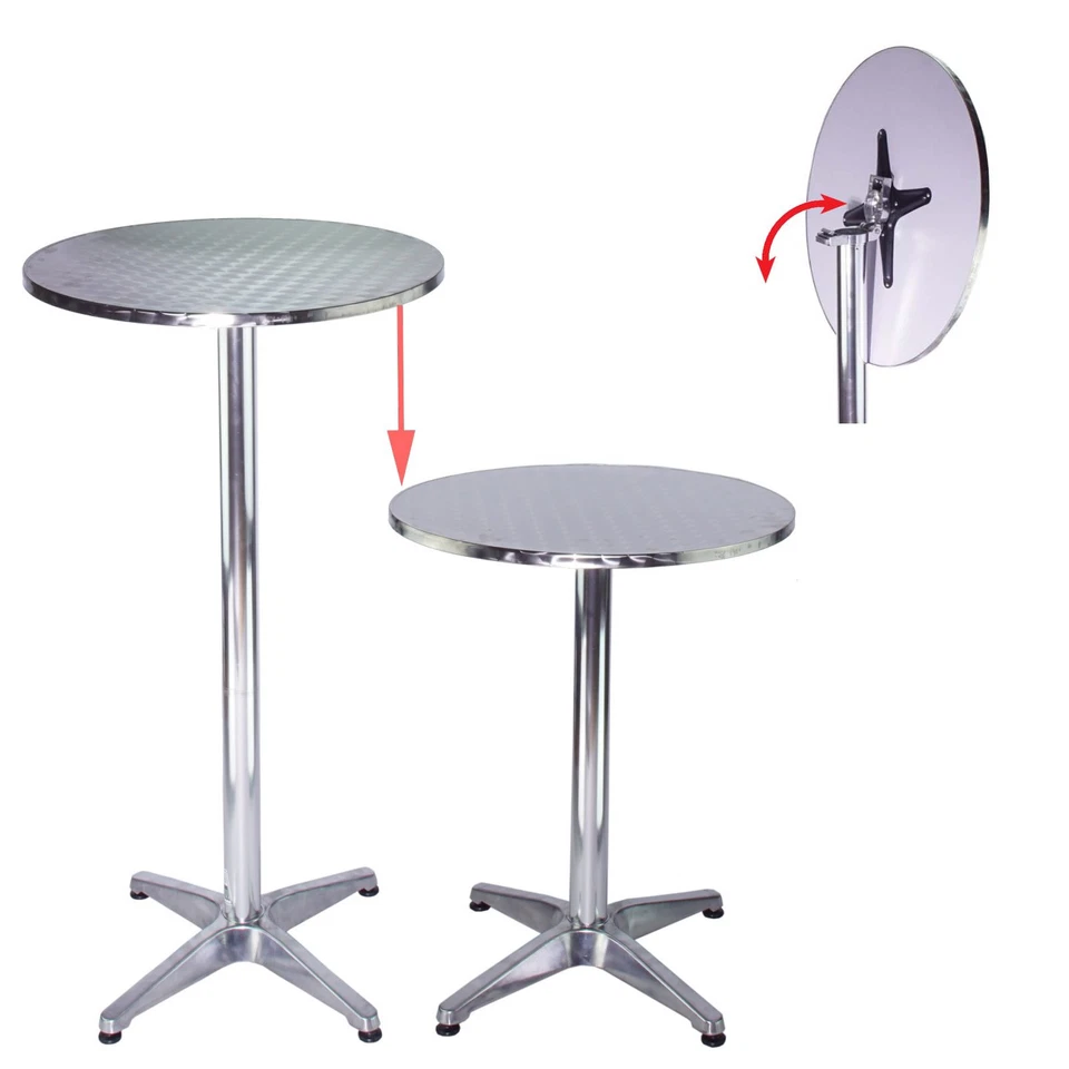 Stehtisch Partytisch Gartentisch ALU klappbar Bistrotisch höhenverstellbar Ø60cm