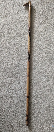 Vintage Wood Hand Carved Walking Stick Cane