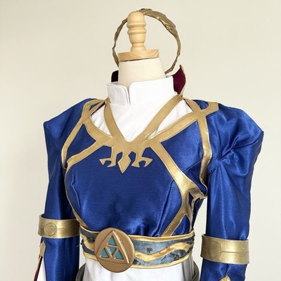 botw zelda blue dress The Legend of Zelda Breath of The Wild Princess Zelda Premium Edition Cosplay Costume Male / XXXL