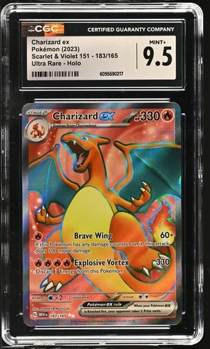 Pokémon GRADED Charizard ex 183/165 Scarlet & Violet 151 MEW UR 9.5 CGC ENGLISH