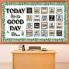 Inspirational Bulletin Board Set Eucalyptus Quotes Classroom Wall Decoration
