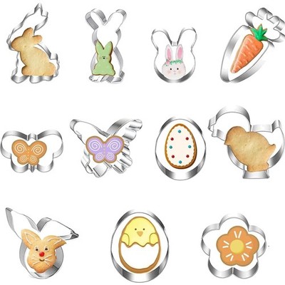 11-teiliges Ostern Ausstecher Set aus Edelstahl   Festliche Plätzchen für Freude