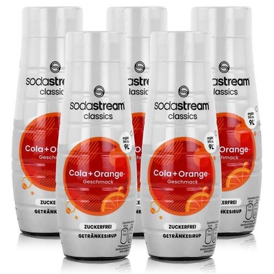 SodaStream Getränke-Sirup ohne Zucker Cola+Orange Geschmack 440ml (5er Pack)