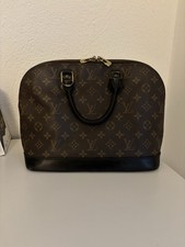 Louis Vuitton Alma Schultertasche PM Braun Canvas/Leder