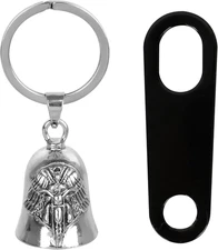 Motorcycle Biker Guardian Luck Riding Bell with Key Chain Ring & Hanger for Bike