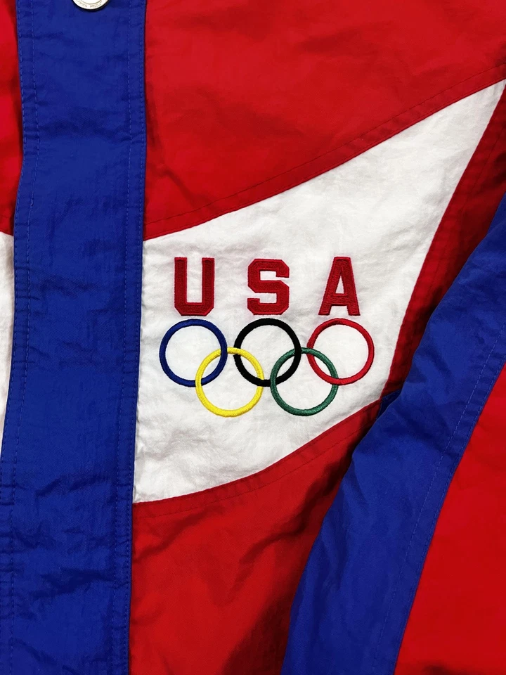 Vintage United States Olympic Team Jacket Mens Small Red Blue Olympics USA 90s - Image 2 of 4