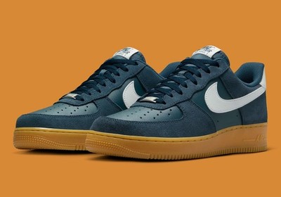 Nike Air Force 1 Low '07 LV8 Armory Navy Gum Mens Blue Sports