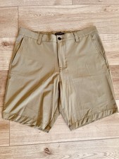 Banana Republic Chino Shorts Beige Solid Flat Front Button Slash Pockets Men's