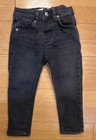 Zara Baby Ankle Jeans Black Denim 12-18 Months Solid Pattern Pockets — photo 1