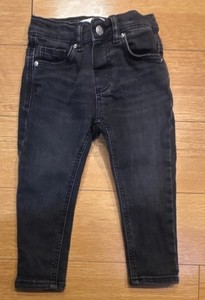Zara Baby Ankle Jeans Black Denim 12-18 Months Solid Pattern Pockets