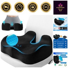 Luxury Memory Foam Seat Cushion for Office  Wheelchair - Pain Relief Essential