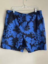 Vintage POLO RALPH LAUREN Shorts Mens L Blue Floral Hawaiian Swim Beach Summer