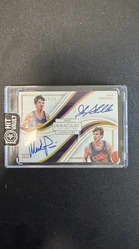 2022-23 Panini Immaculate Collection John Stockton/Mark Price Dual Auto /25