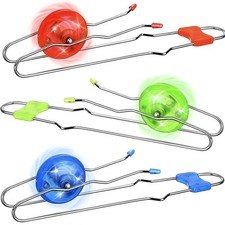 Jishi Retro Magic Rail Twirler 3Pcs Light Up Glow Small, Red, Blue, Green