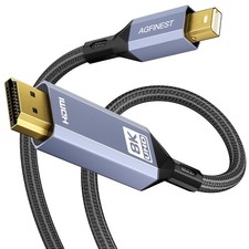 Mini Display Port to HDMI Cable 6ft 8K60Hz 4K120Hz Unidirectional Mini DP1.4 ...