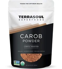 Terrasoul Superfoods Organic Carob Powder, 1 Lb - Cocoa 1 Pound (Pack of 1) 