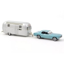 Norev 1/43 Ford Mustang 1968 Blue Trailer Airstream With