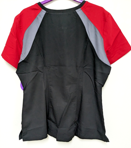 Women's Modern Fit Urbane Scrub Top, Sz. Lg., Color ~ Multi, Color Block!! - Picture 6 of 9
