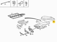 MERCEDES W208 CLK SITZBEZUG SITZ VORNE OEM A2089102046 7D46
