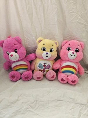 Care Bears Plüsch Kollektion X3 2016, 2021, 2022 Calming Heart Bear, Cheer Bear.