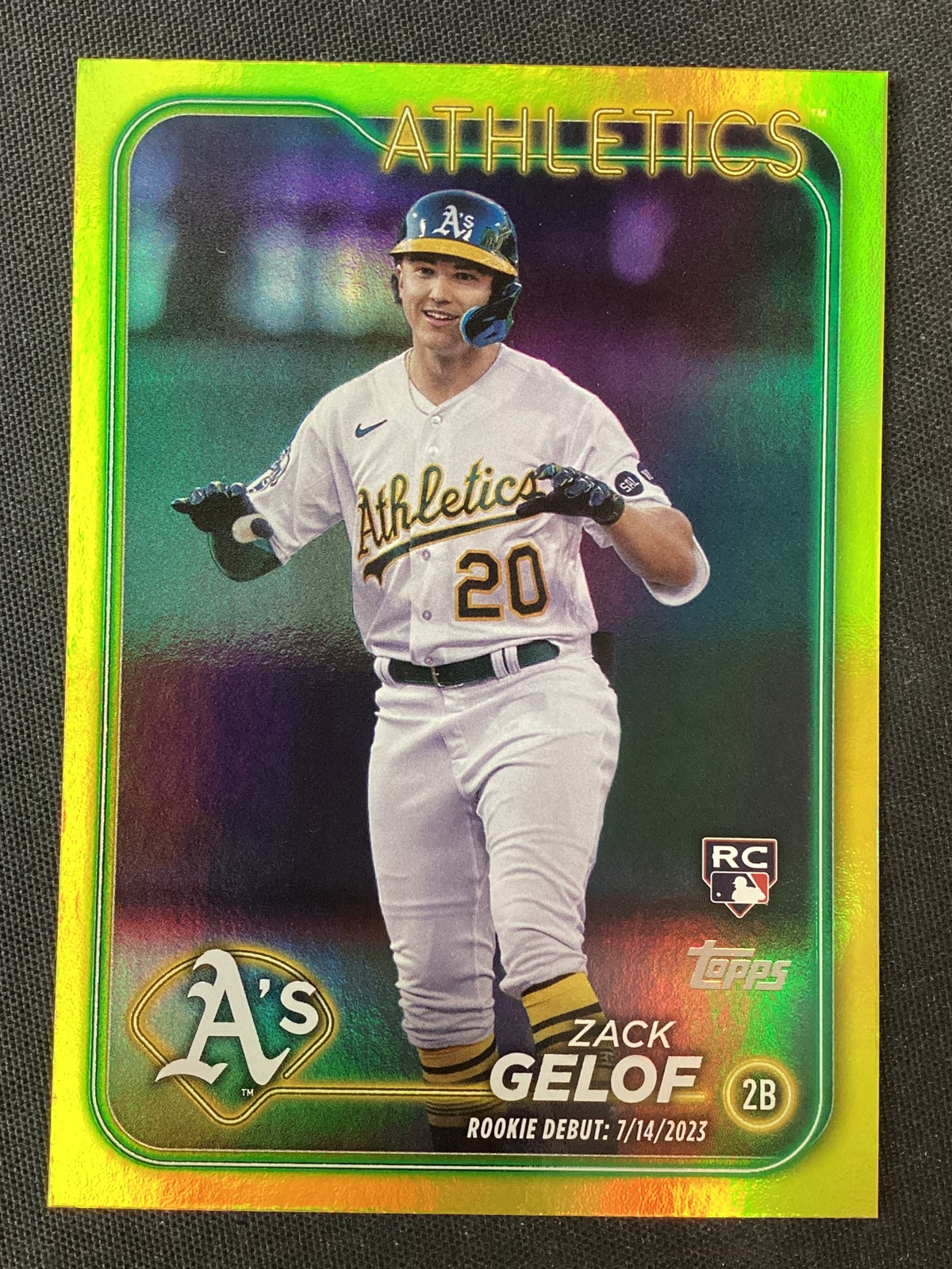 2024 Topps Update #US131 Zack Gelof Oakland Athletics Yellow RC