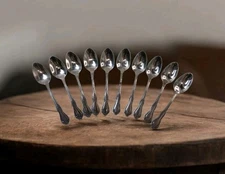WM Rogers Oneida LTD Stainless Flatware Small Spoons. Set Of 10 