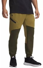 Image of Under Armour UA Unstoppable Fleece Joggers Olibe Green 1386544-410 Men Size L