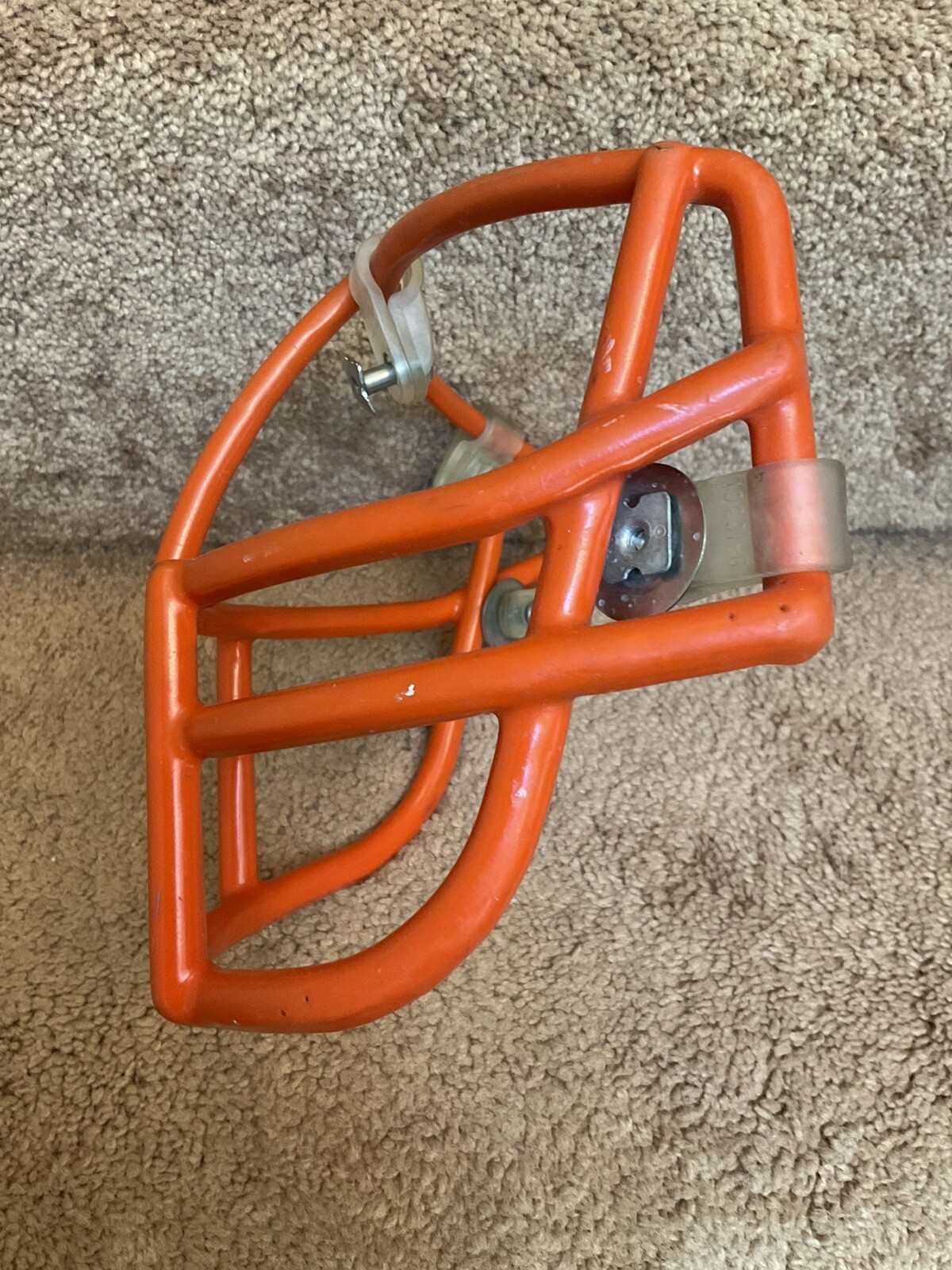Vintage Riddell 1980s NOPO Football Helmet Lineman Orange 2Dot