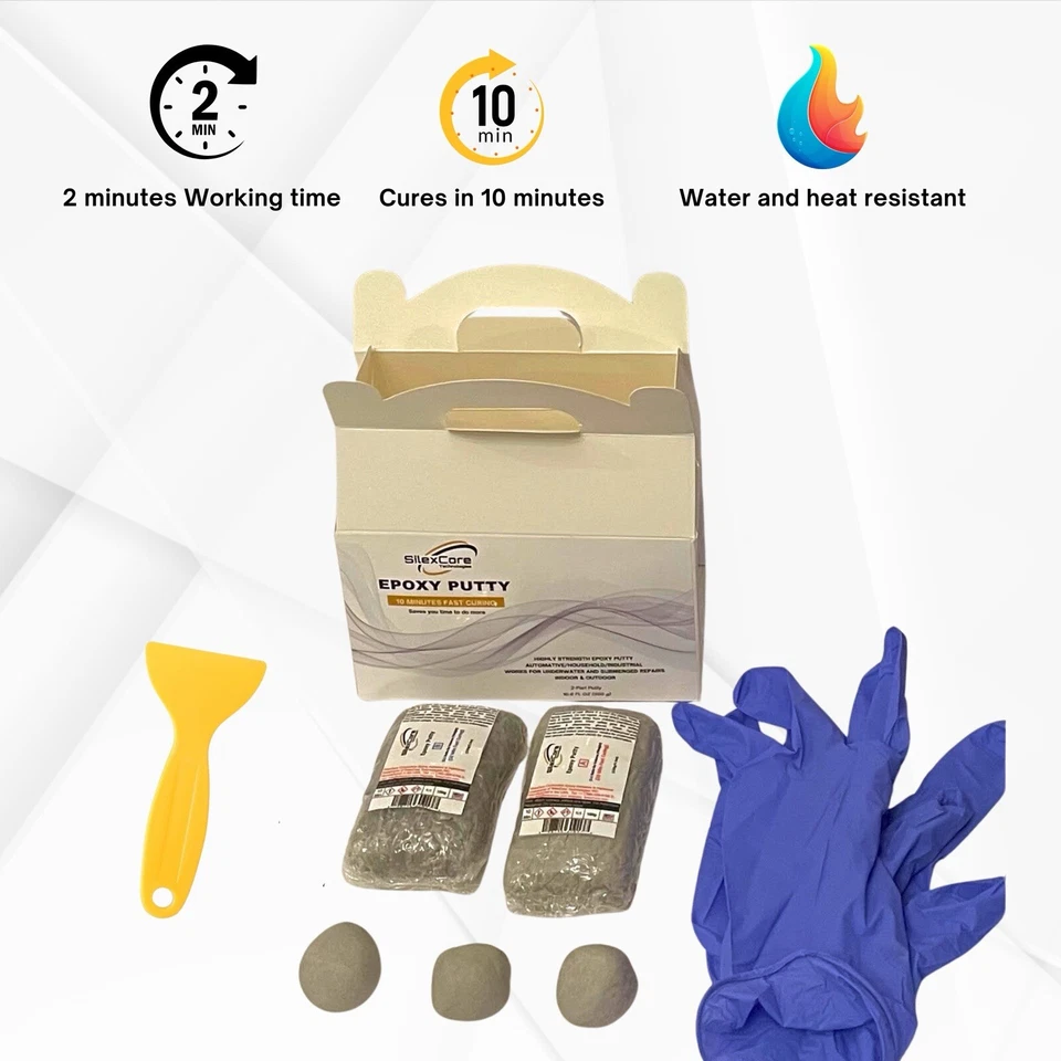 Epoxy Putty, 10-Min Super Fast Cure, Underwater & Above Heavy-Duty Adhesive 280g - Image 2 of 4