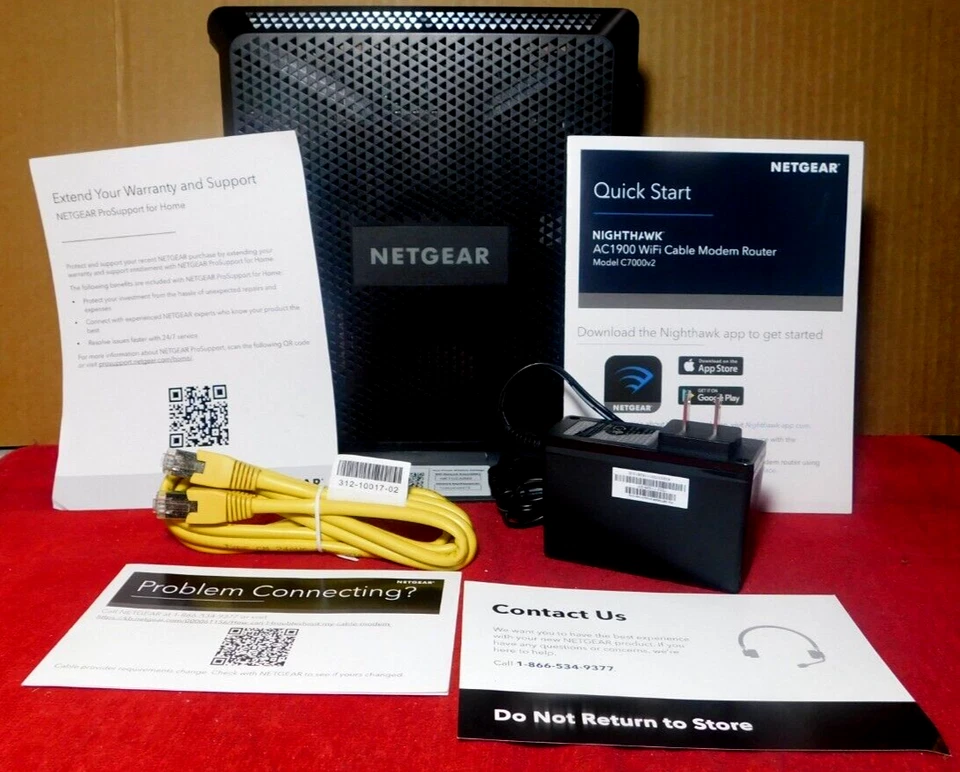 Netgear~Nighthawk Wi-Fi Cable Modem Router Model #C7000 24x8 Channel Bonding - Image 4 of 4