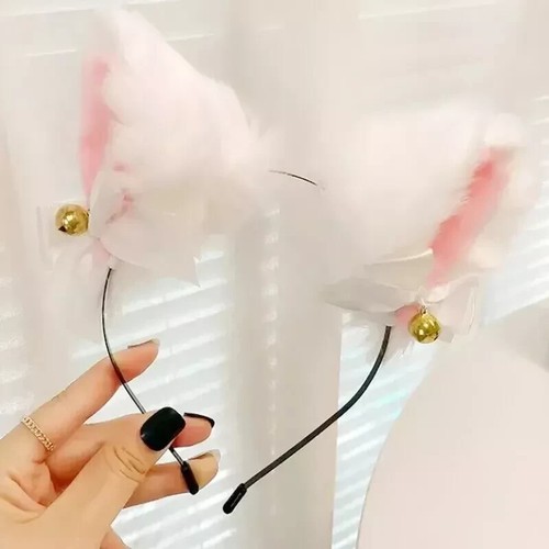 Katzenohren Fuchs Katze Maid Haarreif - für Cosplay Anime Manga Kawaii in Weiß