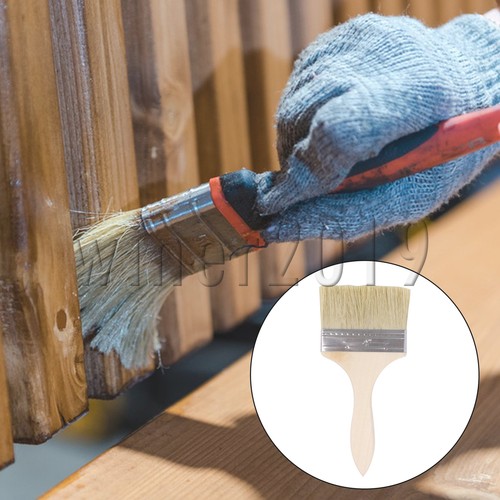 Nylon Hair Painting Brushes w/ 4" Wooden Handle Paint Stains Brush Pack of 7 - Photo 2/6