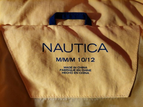 Nautica Navy and Yellow Boy's Anchor J-Class Jacket w/Hood - Size M (10/12) - Picture 4 of 9
