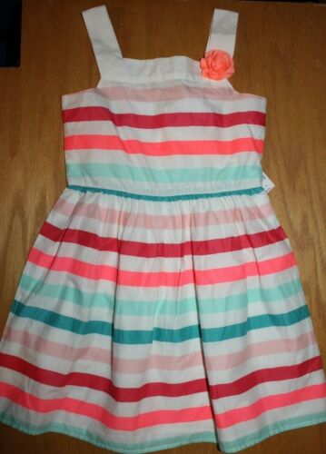 NWT Gymboree Ice Cream Parlor size 8 Pink Green Striped DRess - Picture 1 of 1