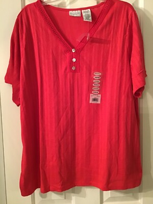 White Stag crochet v neck size 3x 22/24W nwt