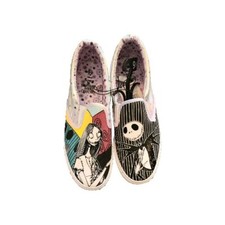 Nightmare Before Christmas Jack Sally Slip On Shoes Vans Style Unisex Sz 9.5 11