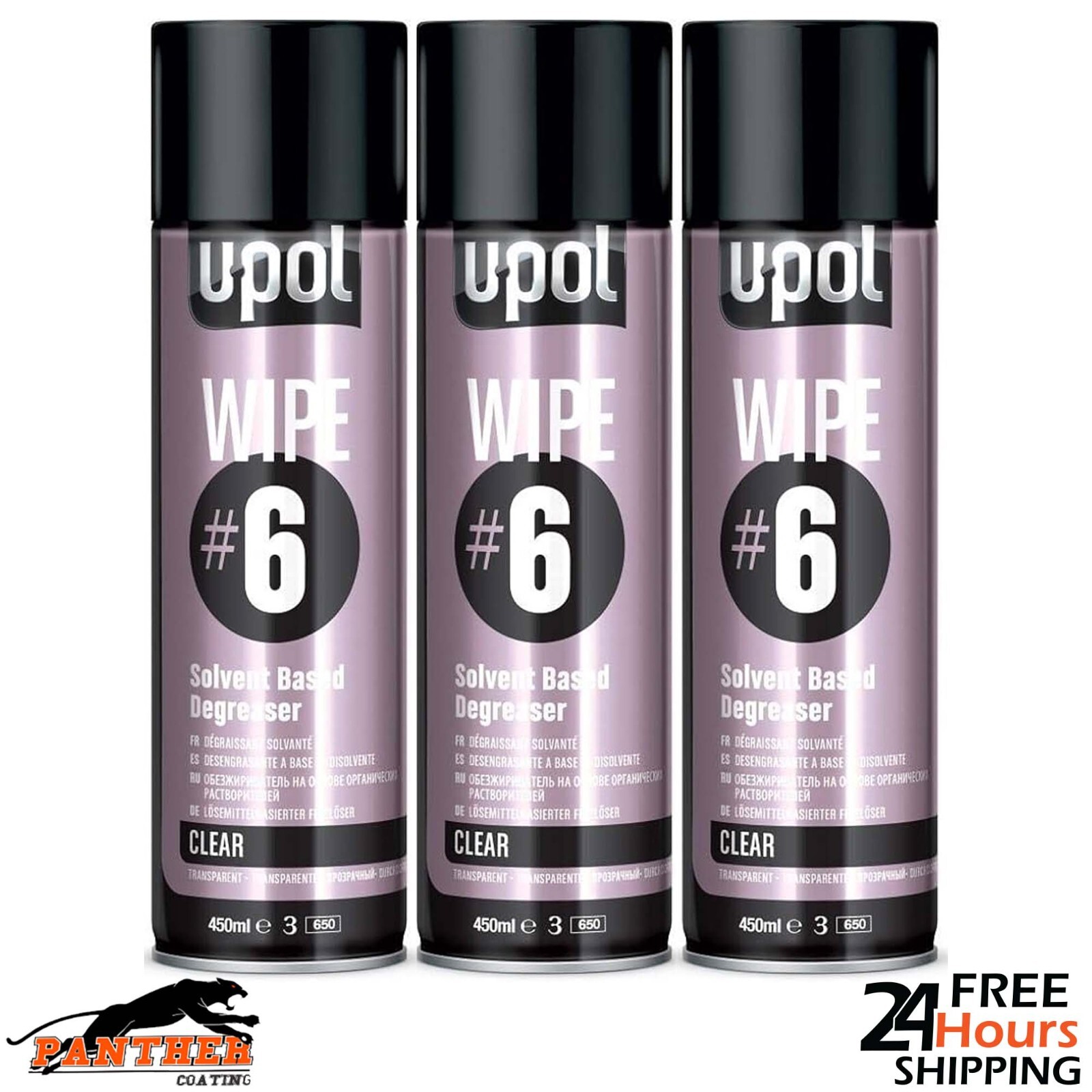 WIPE/AL WIPE#6 Solvent-Based Degreaser Aerosol 450ml Remove Wax Grease By U-POL - Image 8