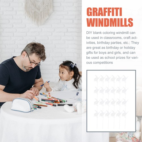 24pcs puzzle toy white ornament do it yourself pinwheel Decorative - 第 6/12 張圖片