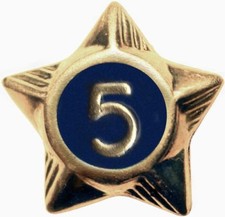 BOY SCOUT OFFICIAL UNIFORM SERVICE STAR YEAR PIN 1 2 3 4 5 6 7 8 9 10 20 30 50