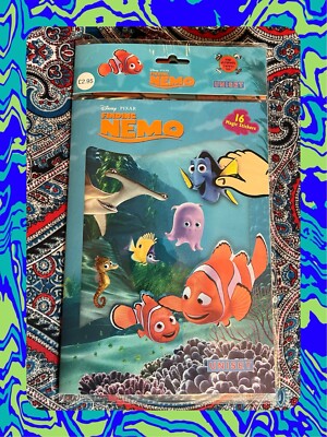 VINTAGE 2005 FIND NEMO UNISET MAGIC STICKER WIEDERVERWENDBAR SET DISNEY PIXAR NOS